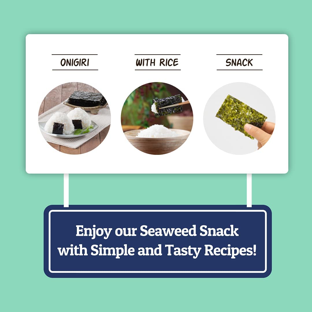 DAECHUN Organic Seaweed Snack, 20 Pack, USDA Certified, Roasted with Organic Olive Oil 3