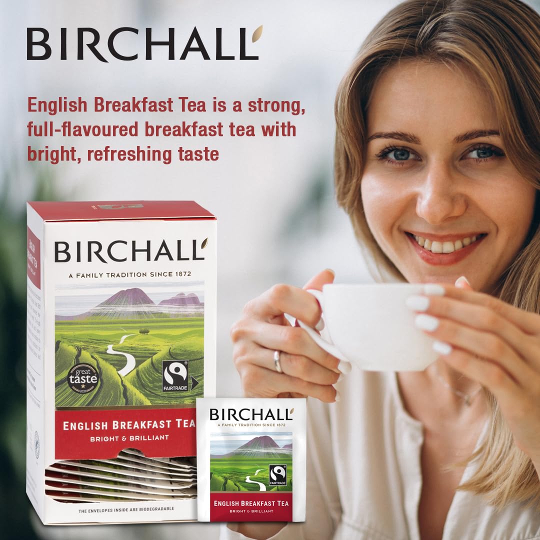 Birchall English Breakfast Tea Bags, 100% Fairtrade, Hand-Picked Black Tea from East Africa 13