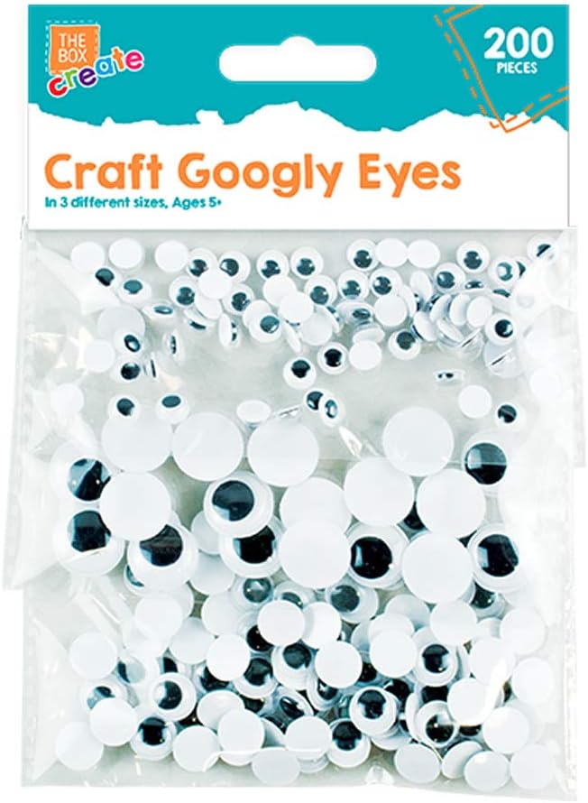 The Box 200pcs Googly Wobbly Stick On Eyes - Craft Supplies for Kids Arts & Crafts