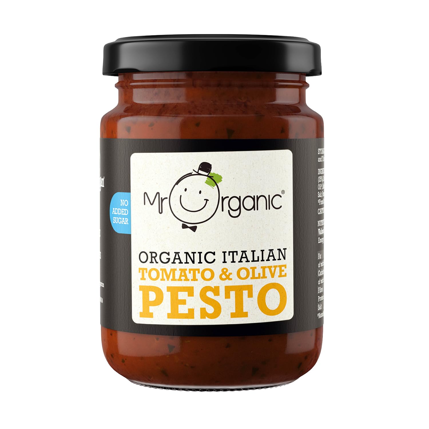 Mr Organic - Organic No Added Sugar Tomato & Olive Pesto 130g