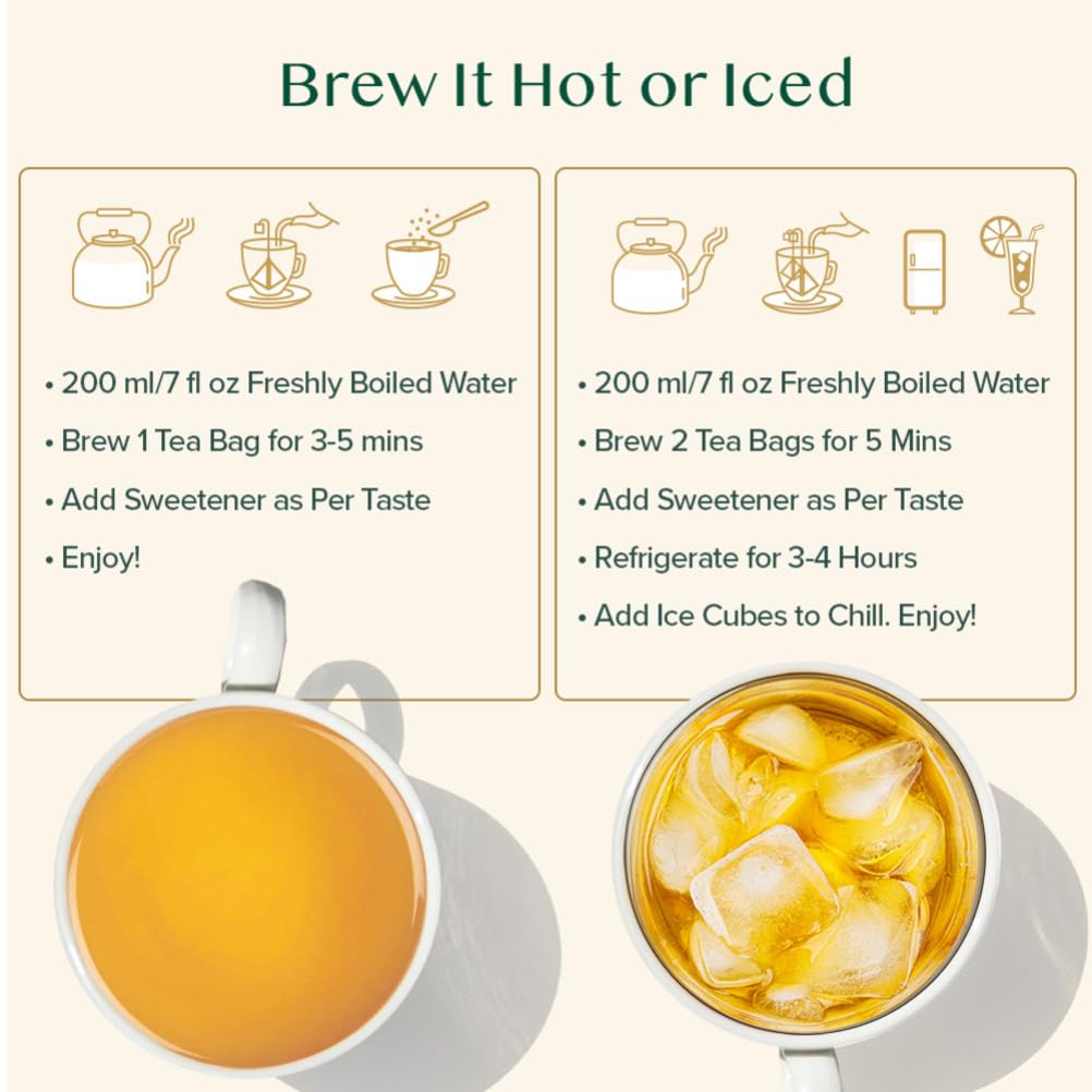 VAHDAM - Kurkuma-Ashwagandha-Kräuterteebeutel (15 Stück) 100 % reine Kräutermischung 7