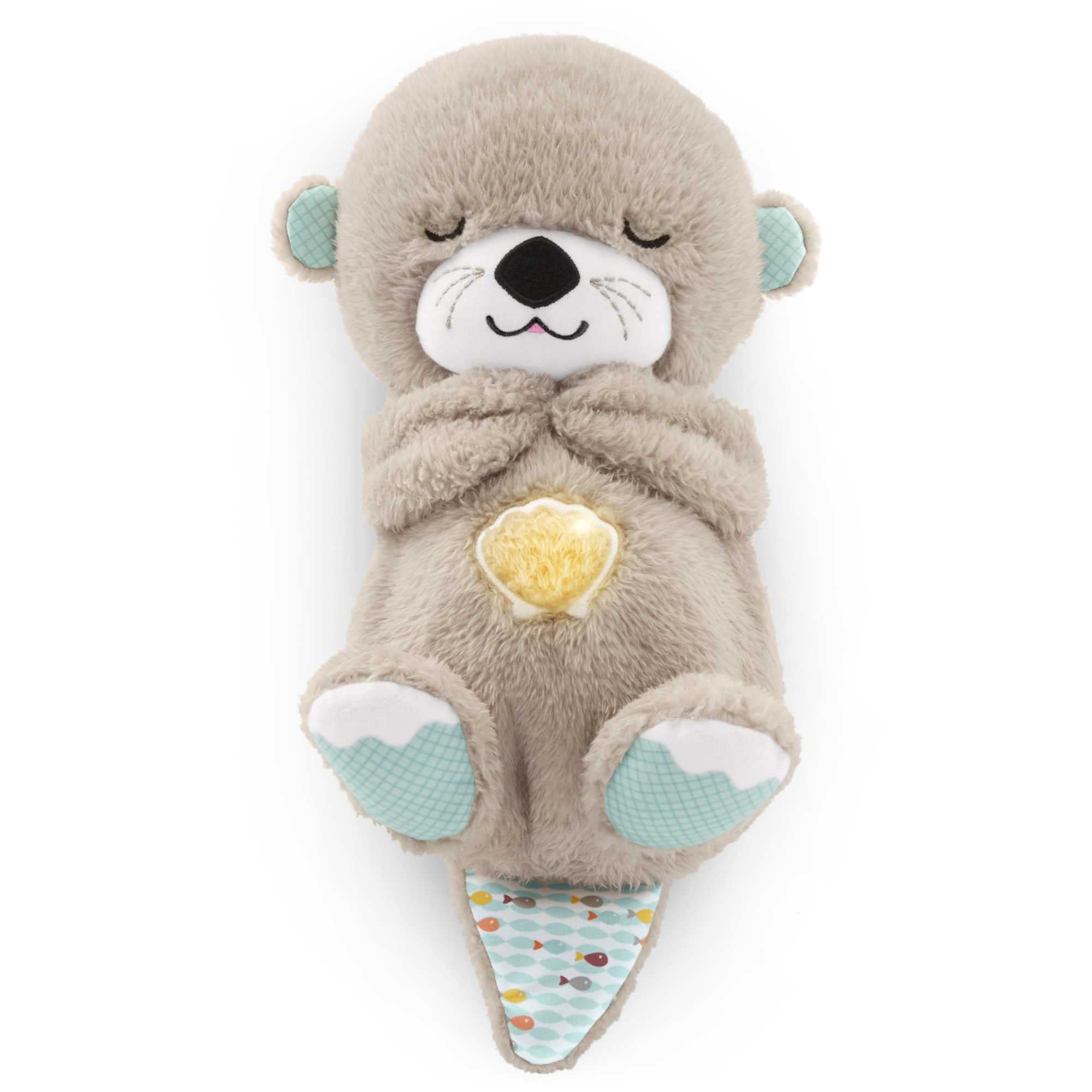 Fisher-Price Soothe 'N Snuggle Otter – Plüsch-Schlaf-Schnuller mit Atembewegung, Musik und Lichtern für Neugeborene 7
