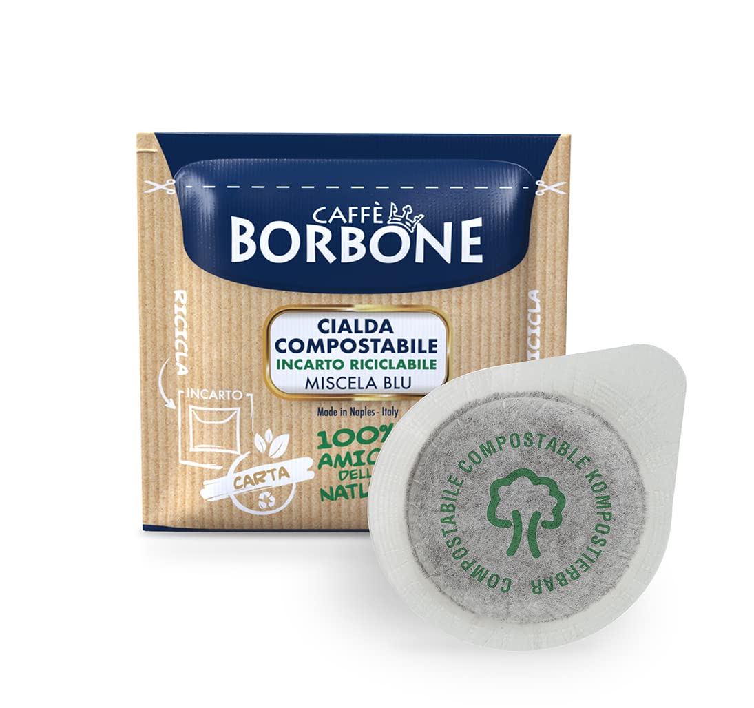Caffè Borbone – Kompostierbare Pads aus Blue Coffee Blend (150 Pads, ESE 44 mm)