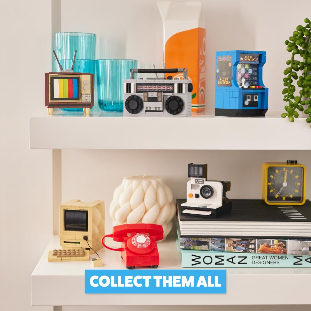 Max Build More MAX Premium Retro Building Bricks (Cassette Radio) - 221 Pieces | Collectible Mini | Ages 3+ 6
