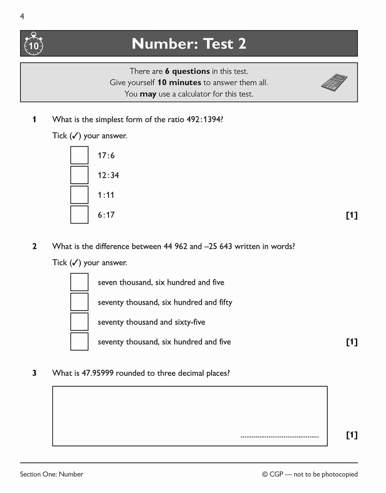 CGP Functional Skills Maths Level 2 - 10 Minute Tests (2021 & Beyond) | Paperback 4