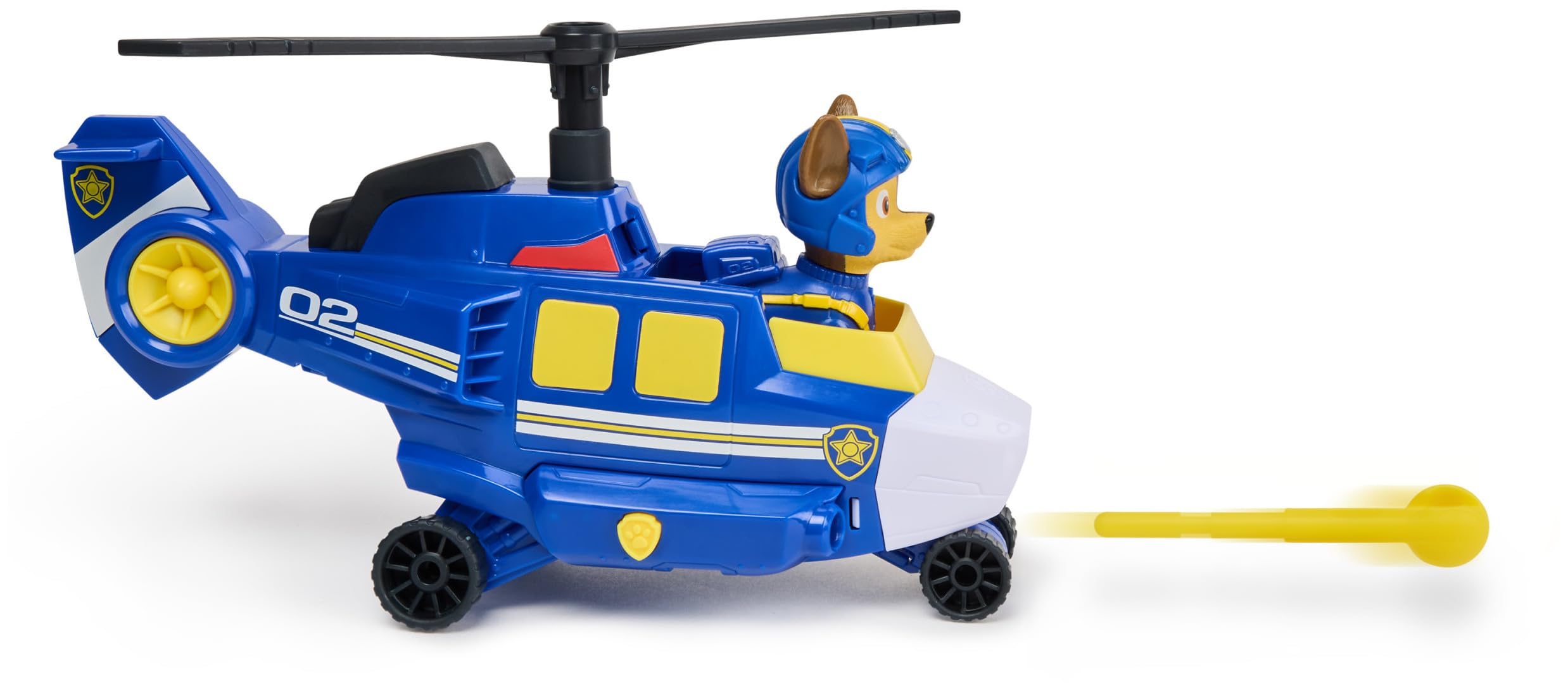 Paw Patrol: Air Rescue Chase Action Figure & Hero Helicopter Toy with Projectiles - Ages 3-9 3