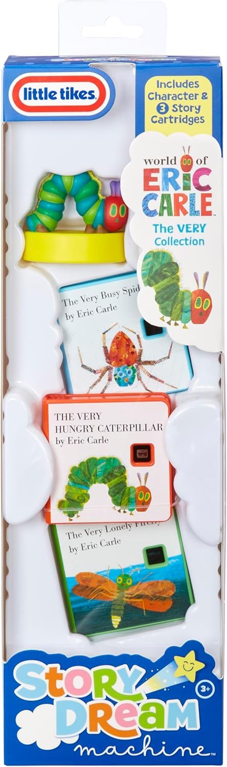 Little Tikes Story Dream Machine Collection - 3 Eric Carle Stories & Light-Up Caterpillar - Ages 3+
