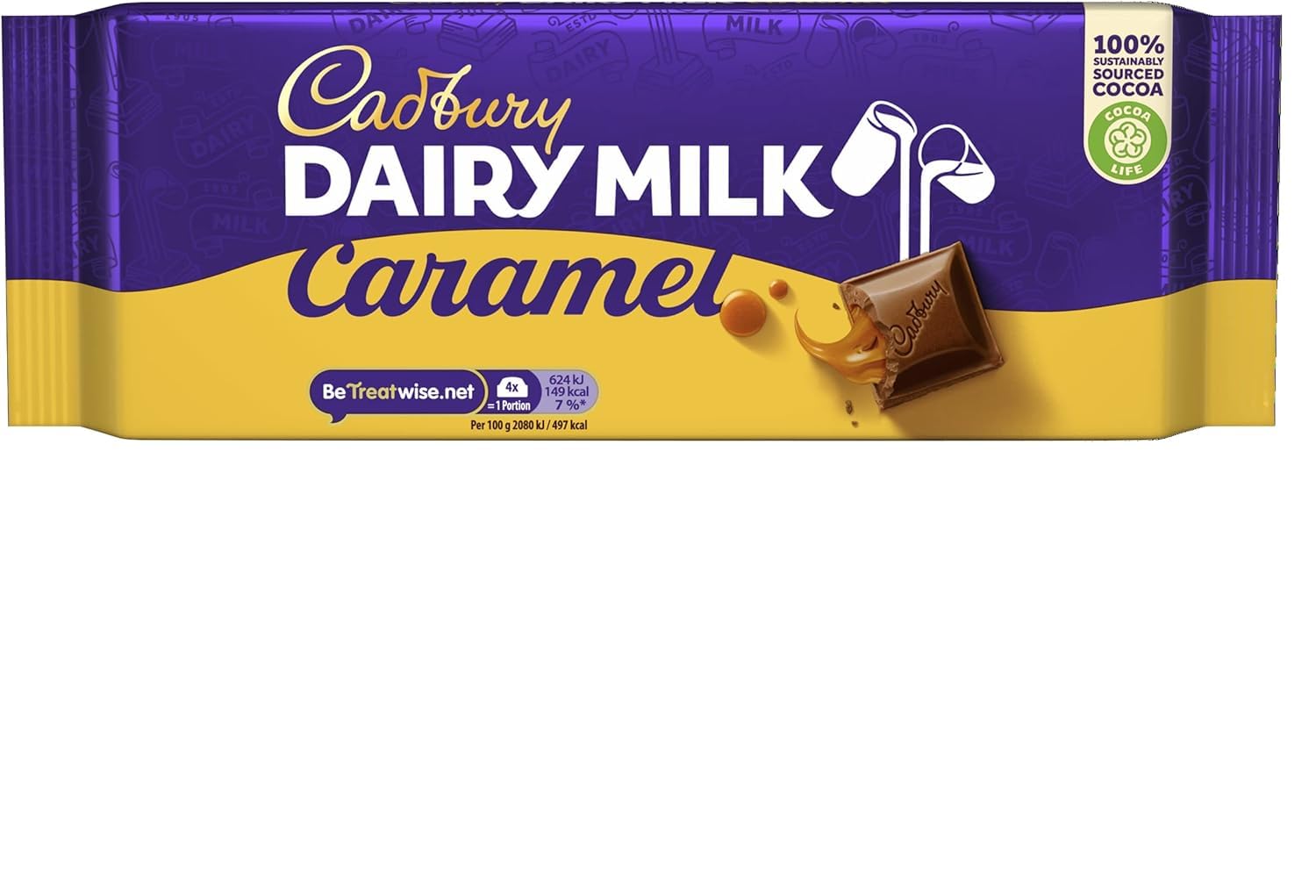 Cadbury Dairy Milk Caramel Chocolate Bar, 180g 8