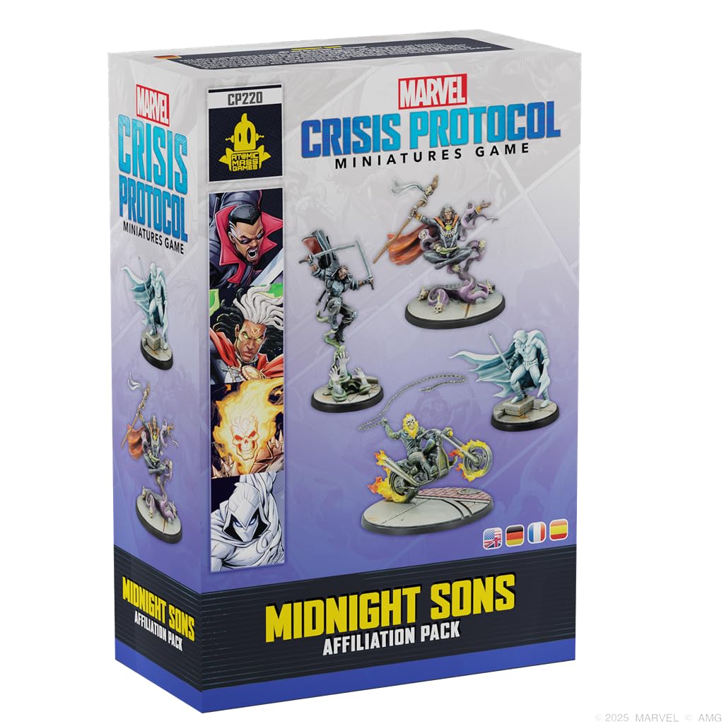 ATOMIC MASS GAMES Marvel Crisis Protocol - Midnight Sons Affiliation Pack | 4 Miniatures | Multilingual
