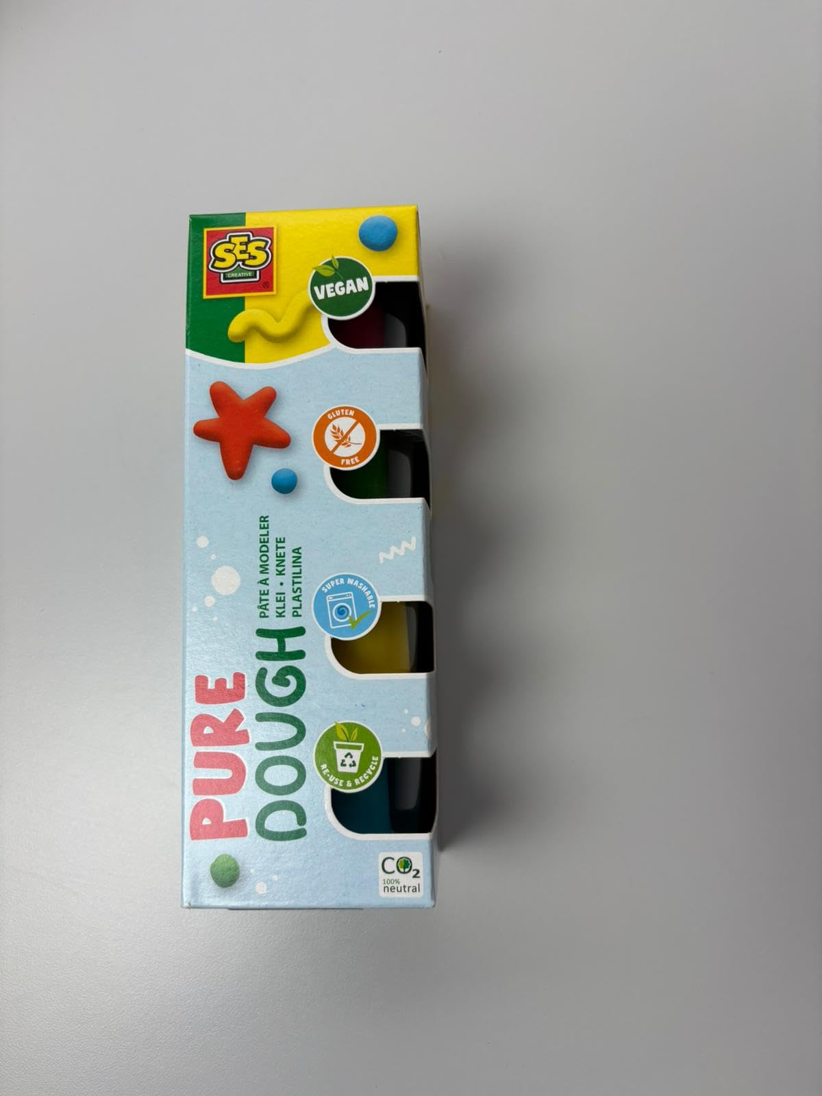 SES Creative Feel Good Dough Pure - 4-Pack Sensory Play Dough for Toddlers & Kids 5