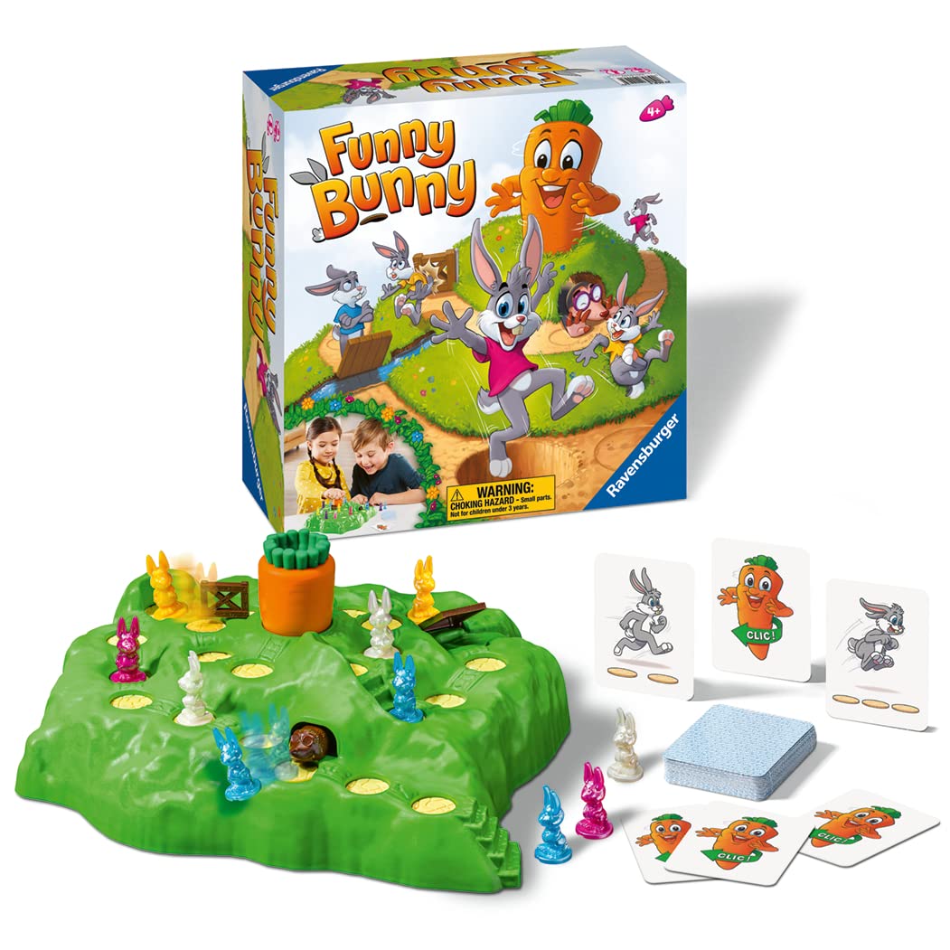 Ravensburger Funny Bunny Game for Children Age 4+ | 2-4 Players | 20 Min Playtime | Plastic