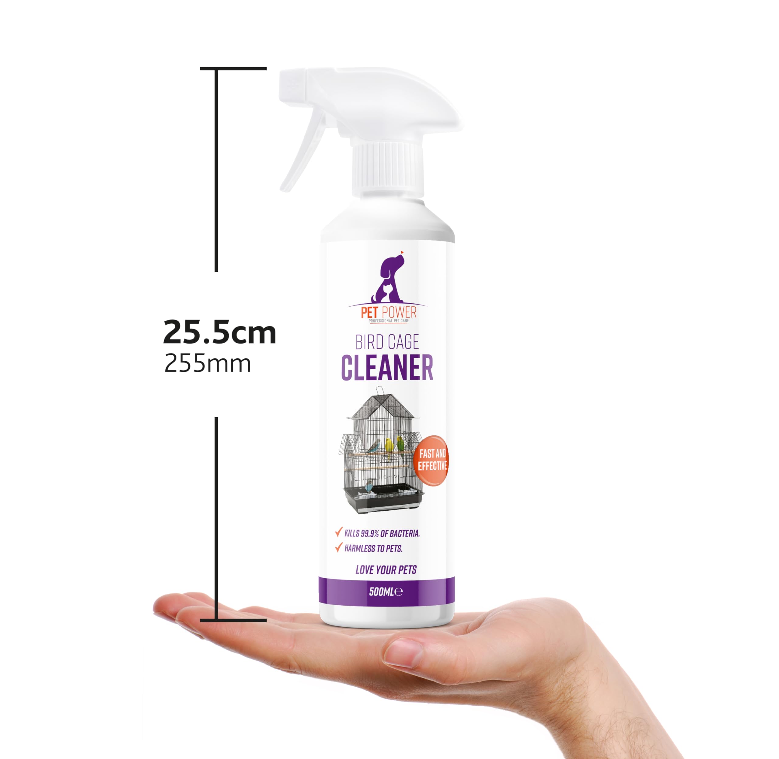 Pet Power Bird Cage Cleaner - Powerful, Non-Toxic Formula | 500ml Size | Fresh Scent 2