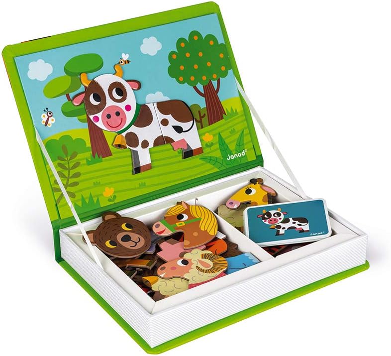 Janod Animals Magnetibook - Educational Magnetic Puzzle Playset 6