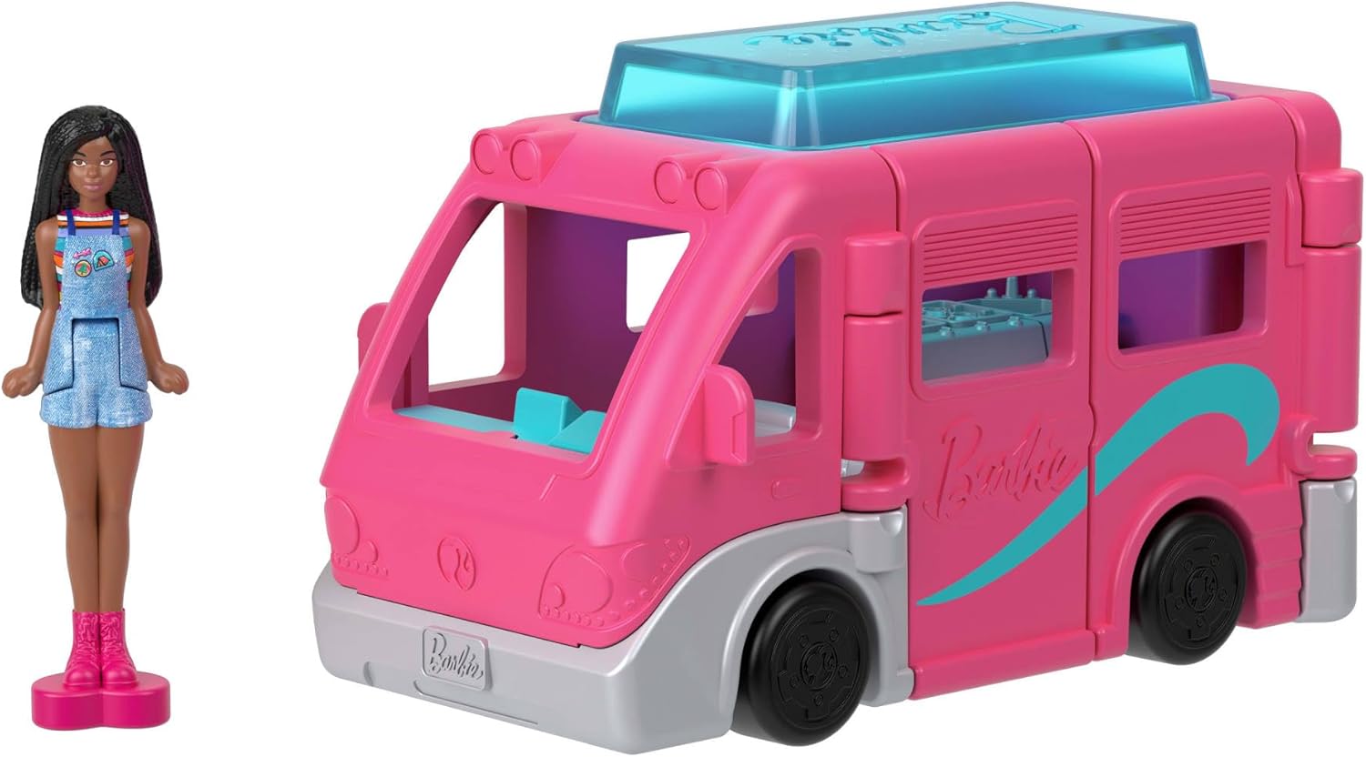 Mini BarbieLand 4-Pack Doll & Vehicle Playset - Color-Change Vehicles with 1.5-inch Dolls for Ages 4+ 4