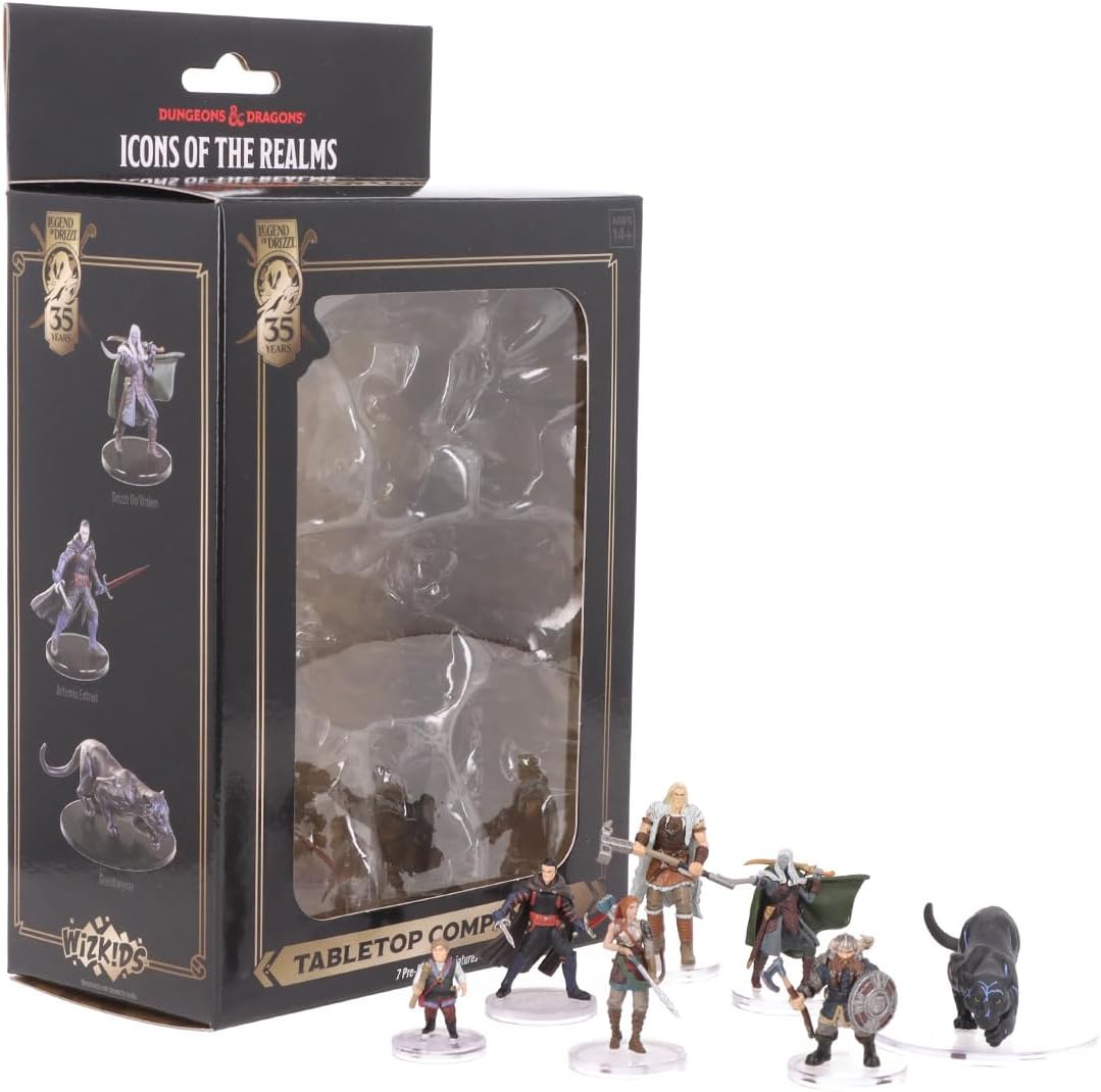Wizkids D&amp;D The Legend of Drizzt 35. Jubiläums-Miniaturen, vorbemalte Tabletop-Begleiter, Box-Set