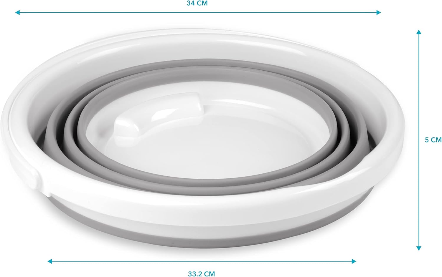 Beldray - Collapsible Bucket 10 Litre Foldable Storage Bucket Grey 3