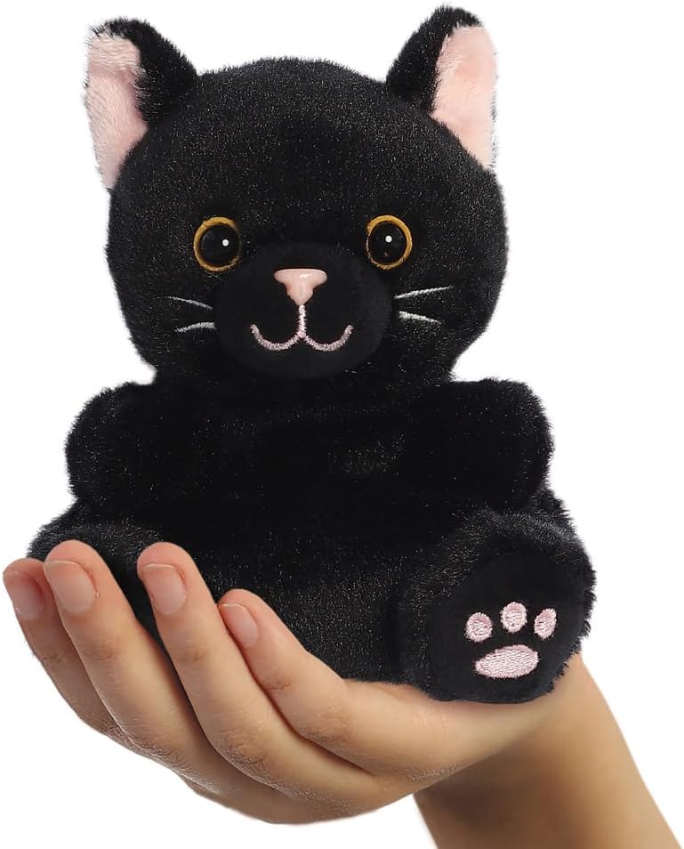 Aurora Palm Pals Twilight Black Cat 5In - Soft Plush Toy for Babies & Toddlers 4