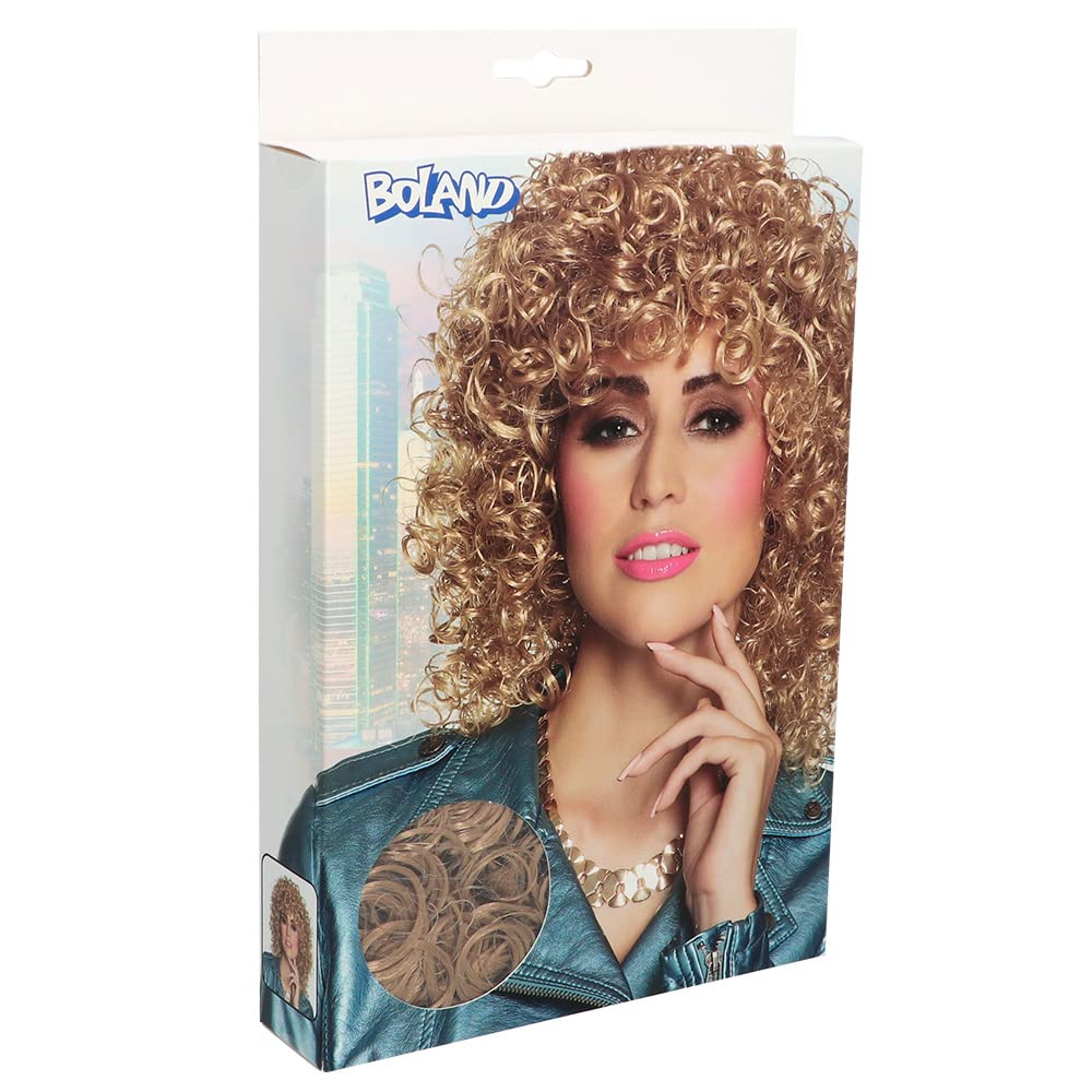 Boland Adult Club Wig Curly Synthetic Hair Blonde Costume Carnival Party