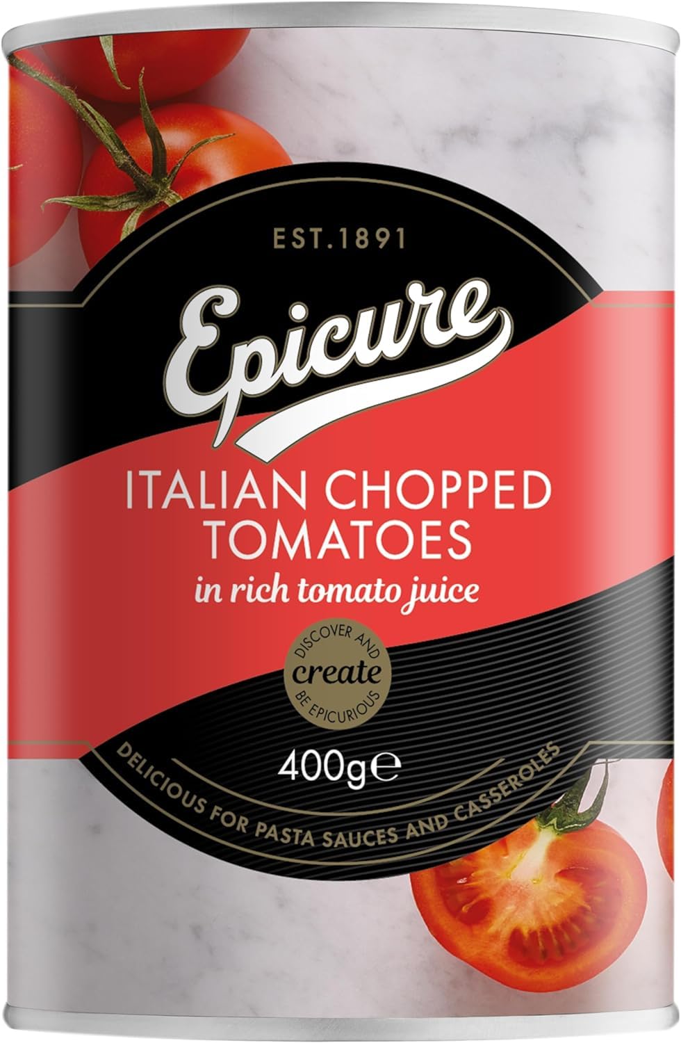 Epicure - Italian Chopped Tomatoes in Rich Tomato Juice 400g Multipack (4 Tins) 6