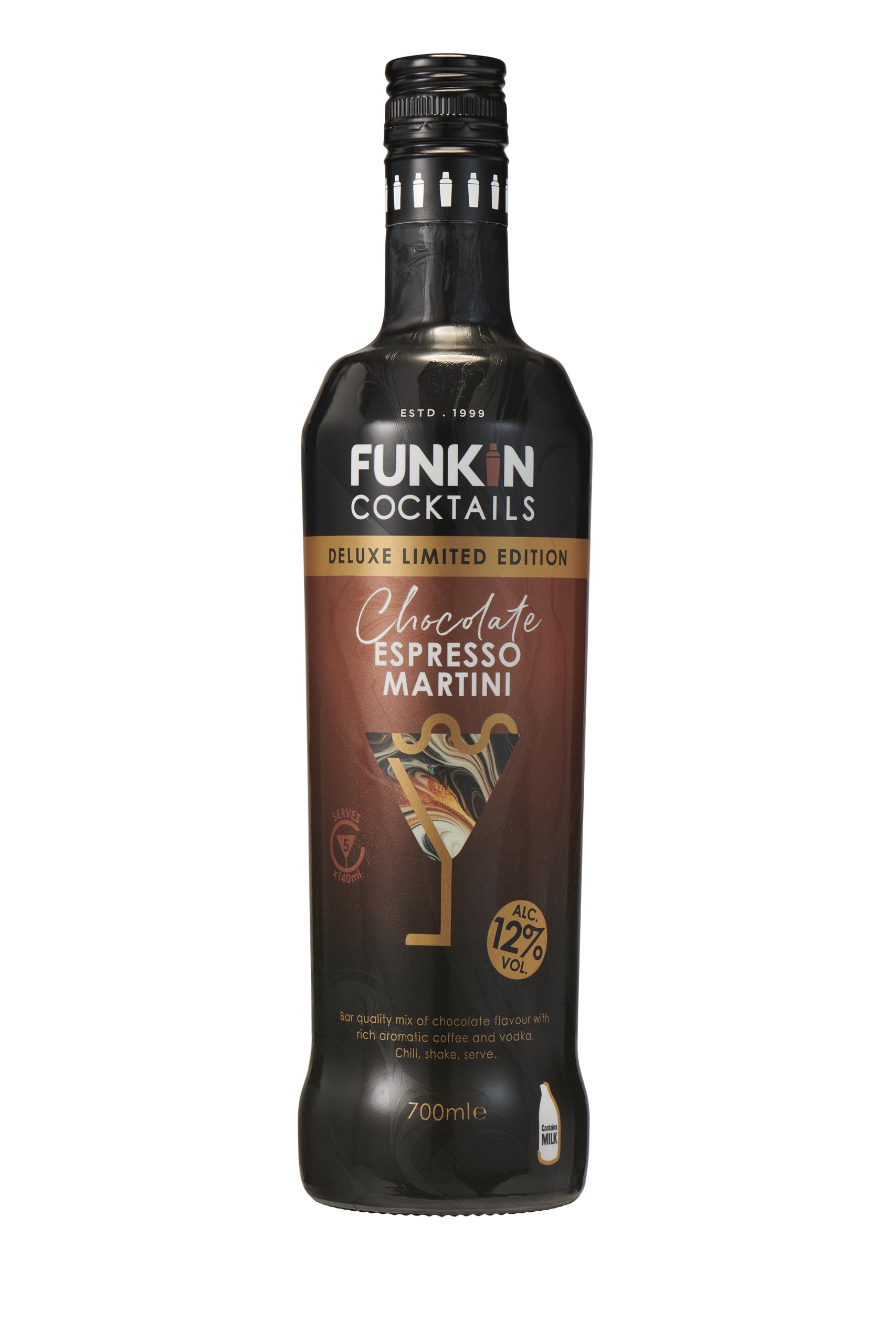 Funkin Chocolate Espresso Martini Ready to Drink Cocktail Bottle - 12% ABV