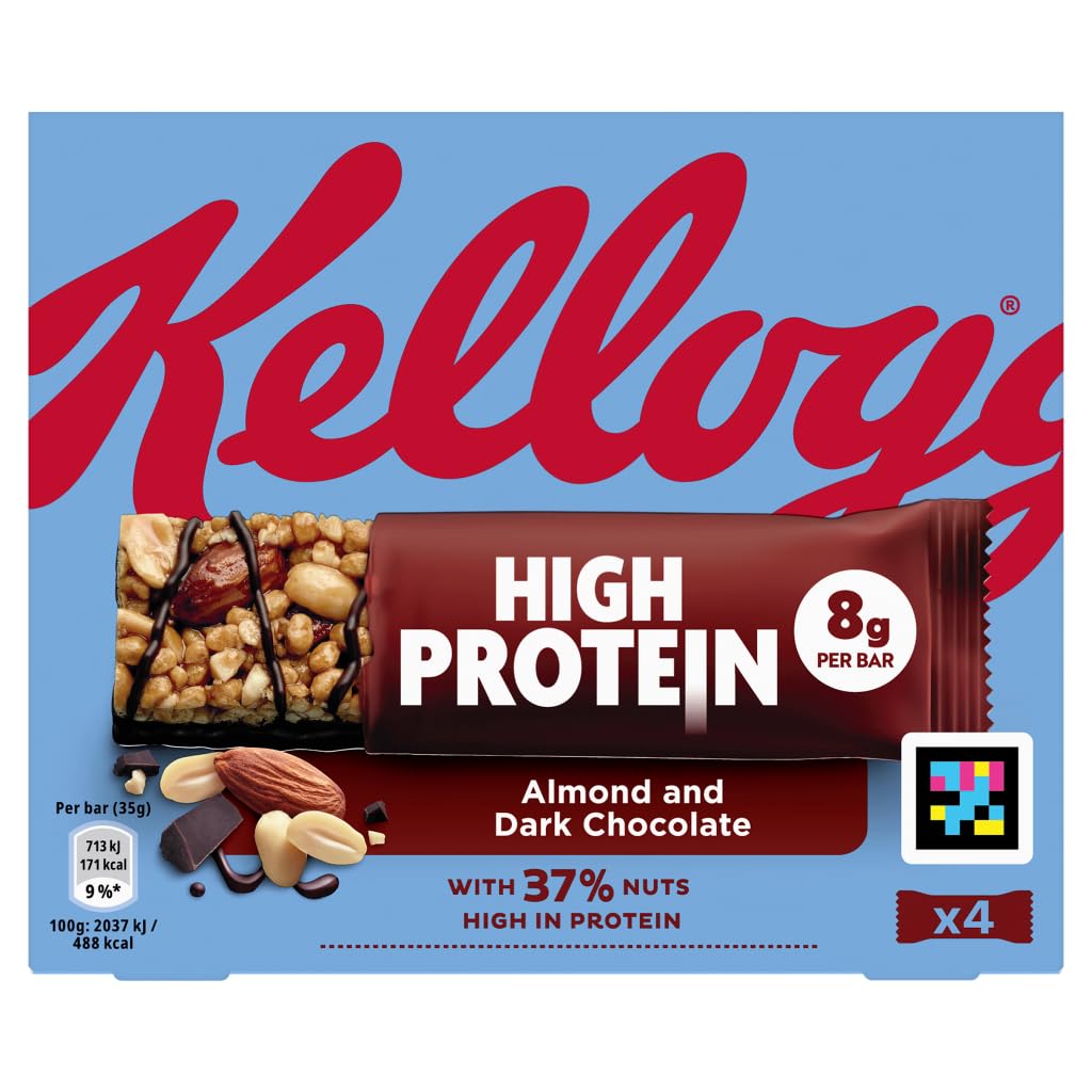 Kellogg's High Protein Dark Chocolate & Almond Snack Bar 4x35g