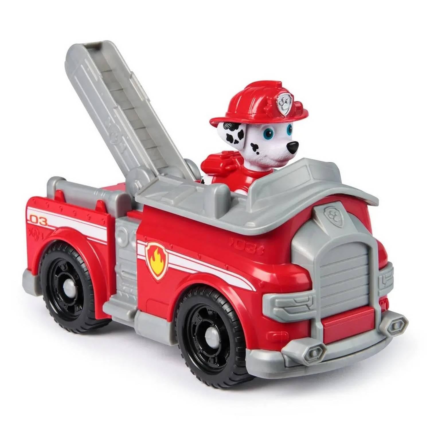Paw Patrol Marshall's Fire Engine - Toy Vehicle with Collectible Action Figure for Kids 3+