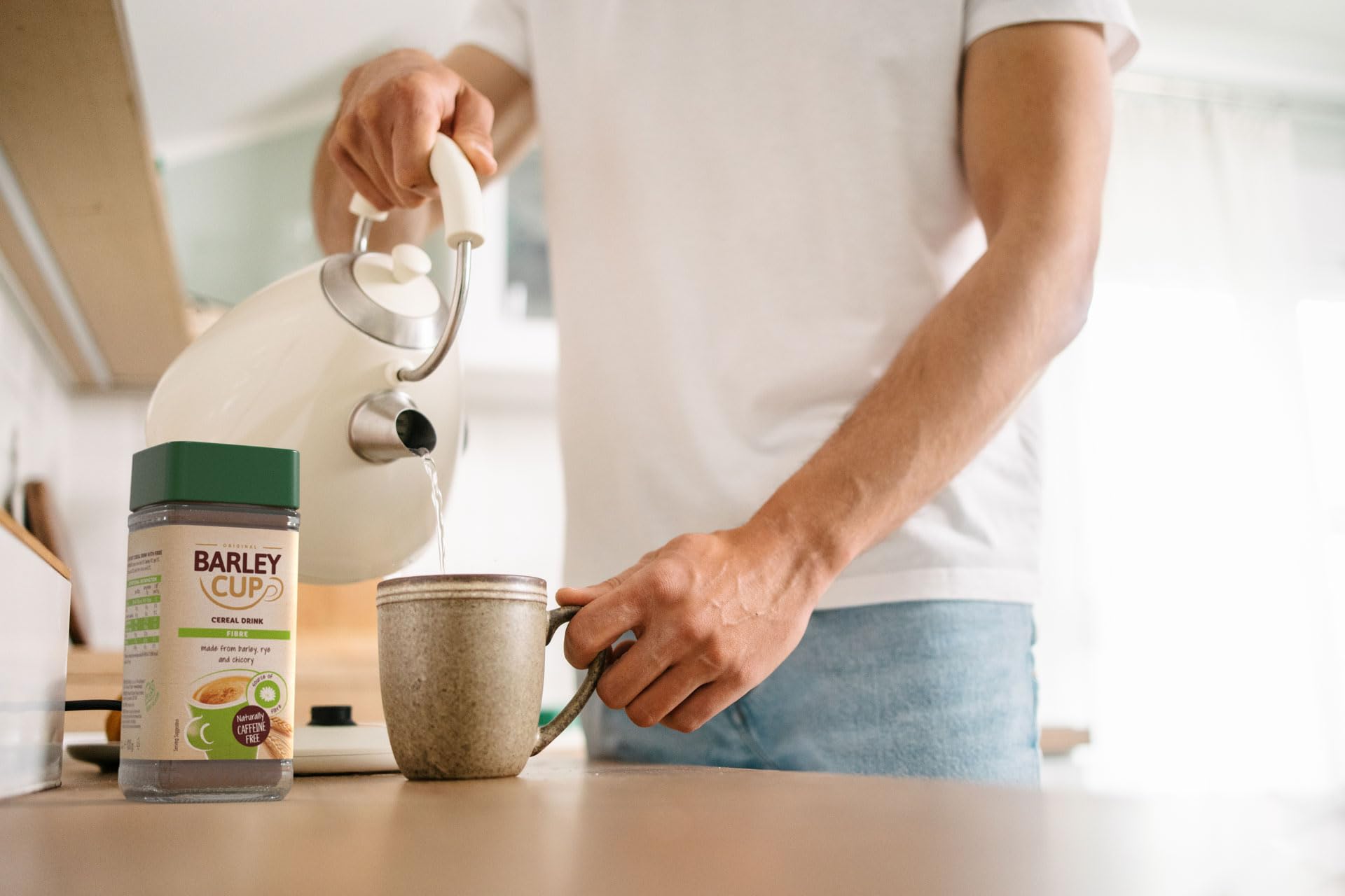 Barleycup Fibre Instant Grain Beverage 100g - High Fibre, Caffeine-Free Coffee Substitute