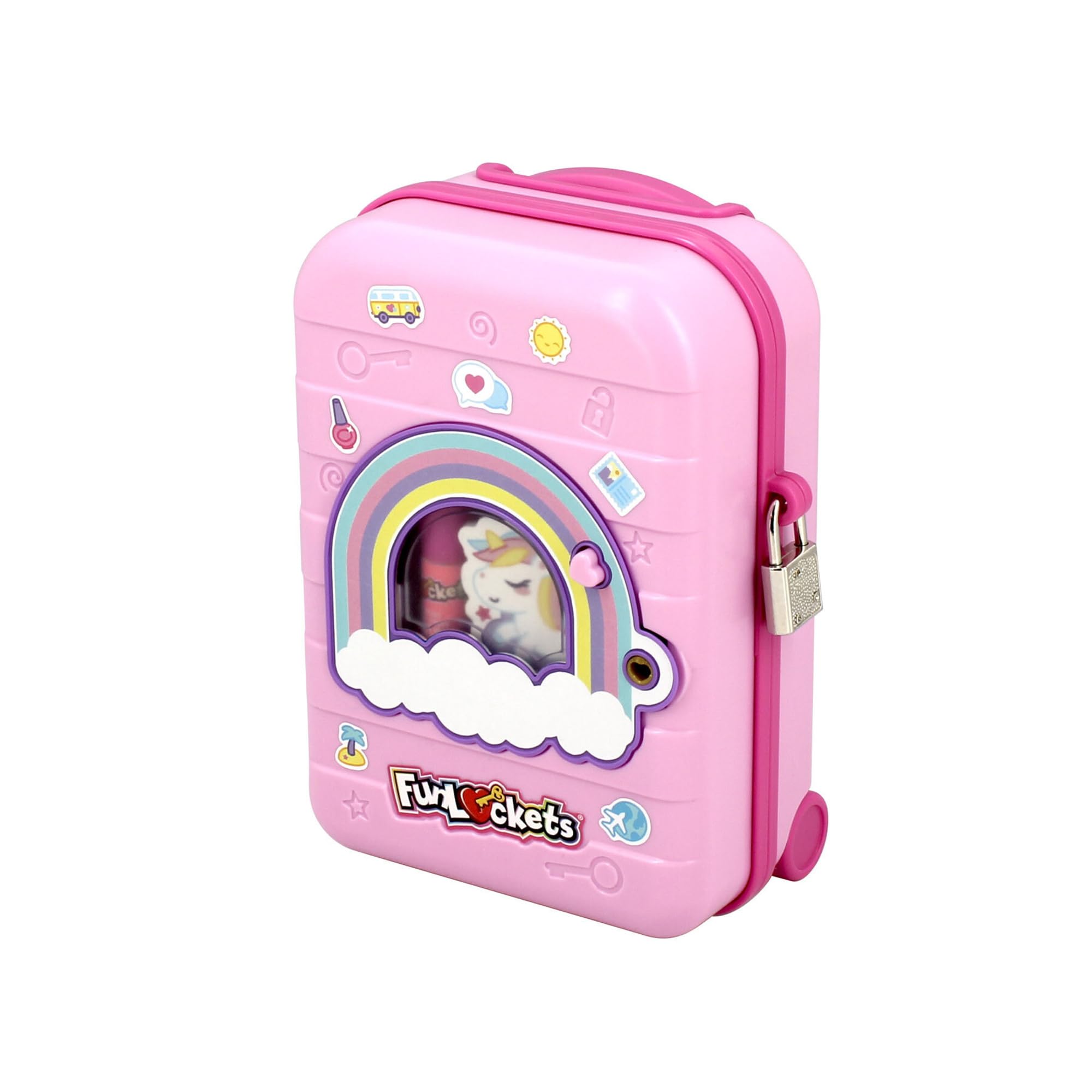 FUNLOCKETS Secret Nails Suitcase Studio - Kids Nail Art Set with 20+ Surprises, Ages 6+ 3