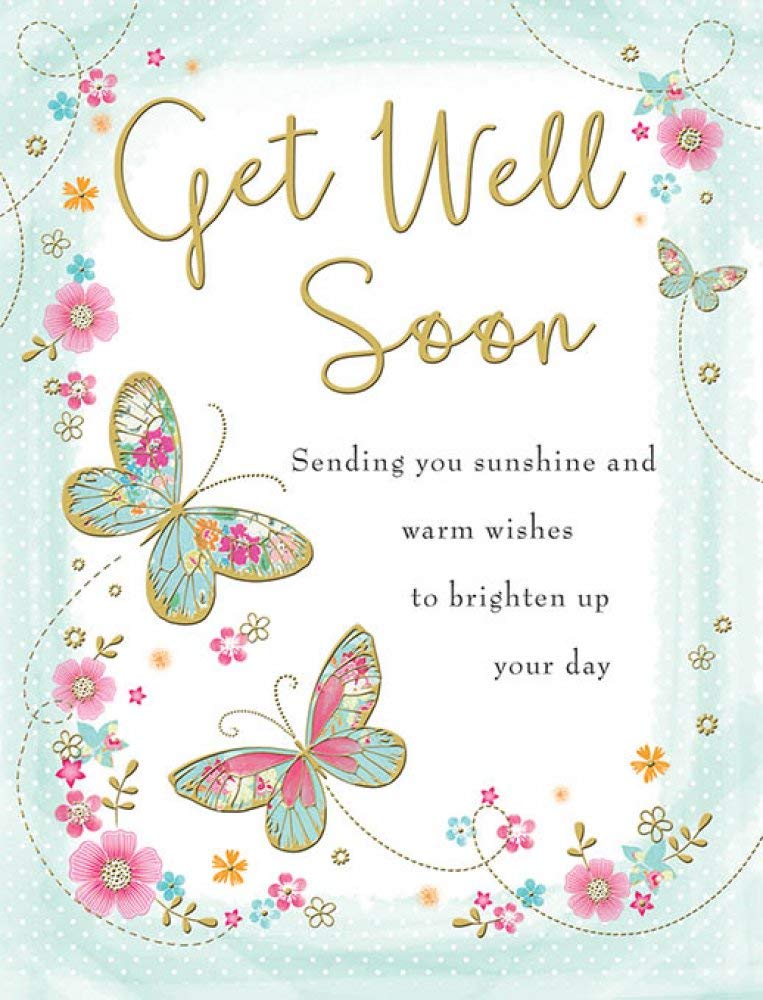 Piccadilly Greetings Get Well Blank Greeting Card | 8 x 6 Inches | Multicolor 1
