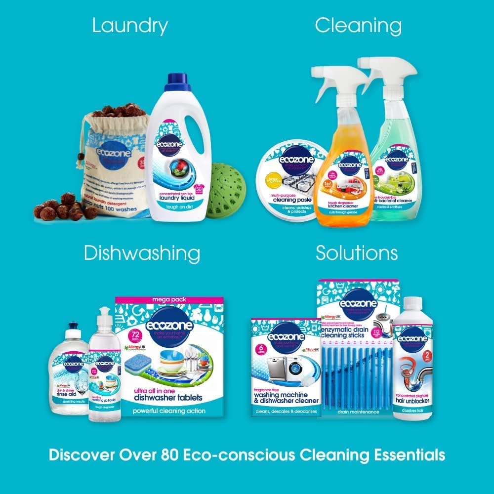 Ecozone Forever Flush 2000 Purple Toilet Blocks - Eco Friendly Toilet Cleaner & Descaler