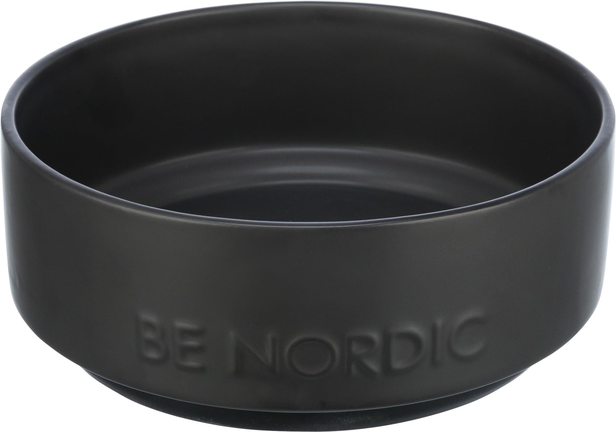 TRIXIE BE NORDIC Ceramic Dog Bowl - 1200 ml Capacity | Black | Nonslip Base