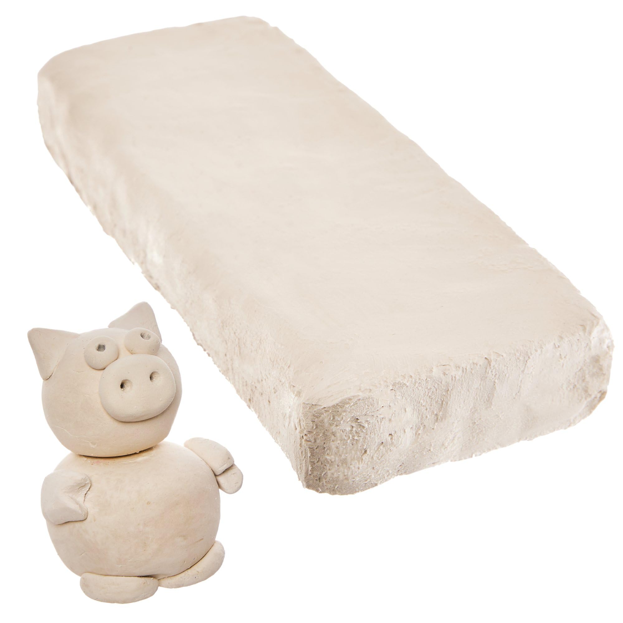 Baker Ross White Air Drying Clay - 1kg Pack | Soft Modelling Material | Paintable Finish 1