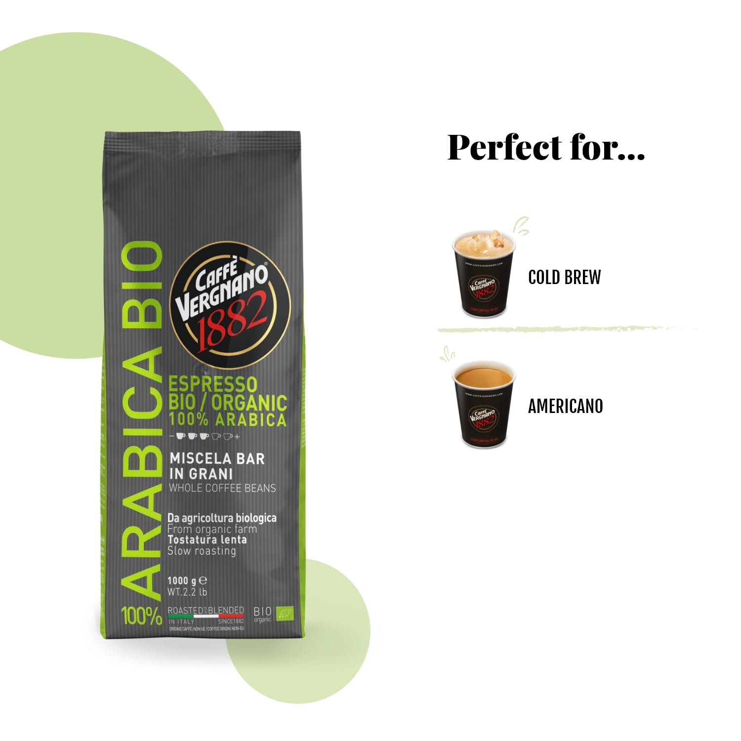 Caffè Vergnano 1882 100% Arabica Bio Whole Bean Coffee - 1 kg 3
