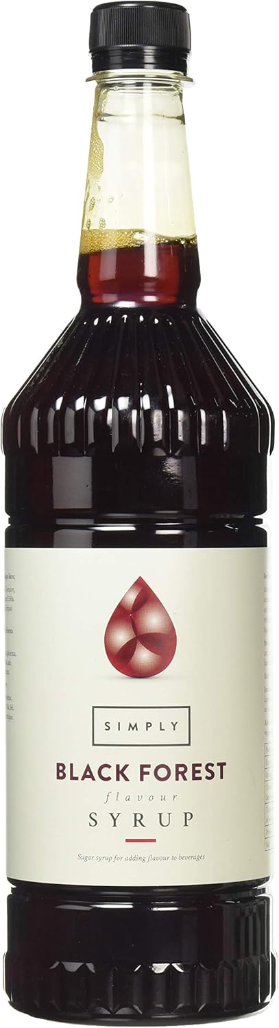 Simply - Black Forest Syrup Vegan & Nut Free Flavoured Syrup for Coffee, Cocktails & Baking