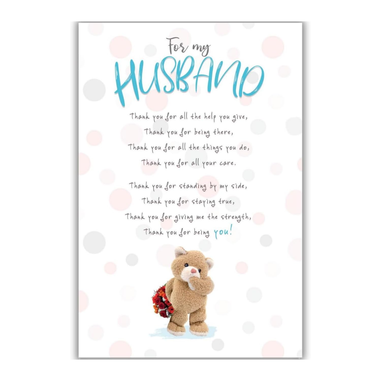 Emotional Rescue Stuffed With Love Husband Anniversary Card from Wife | 15.2 x 22.9 cm