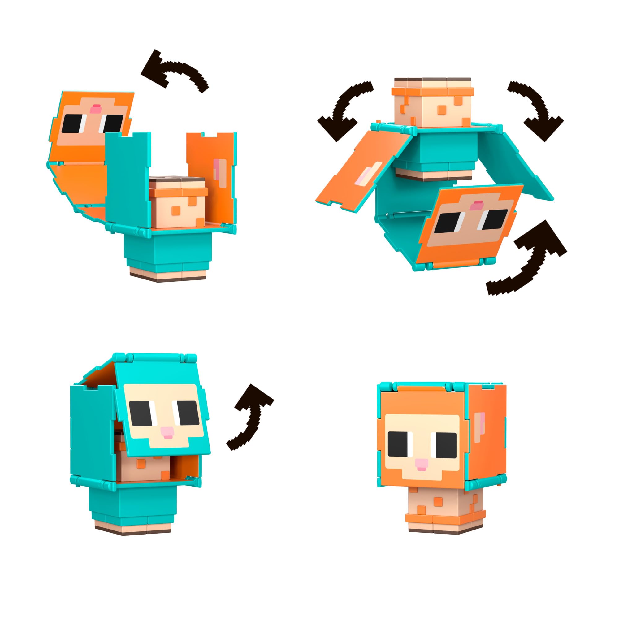 Minecraft Flippin’ Figs Sheep & Chicken 2-Pack - 2-in-1 Transforming Action Figures for Ages 6+ 3