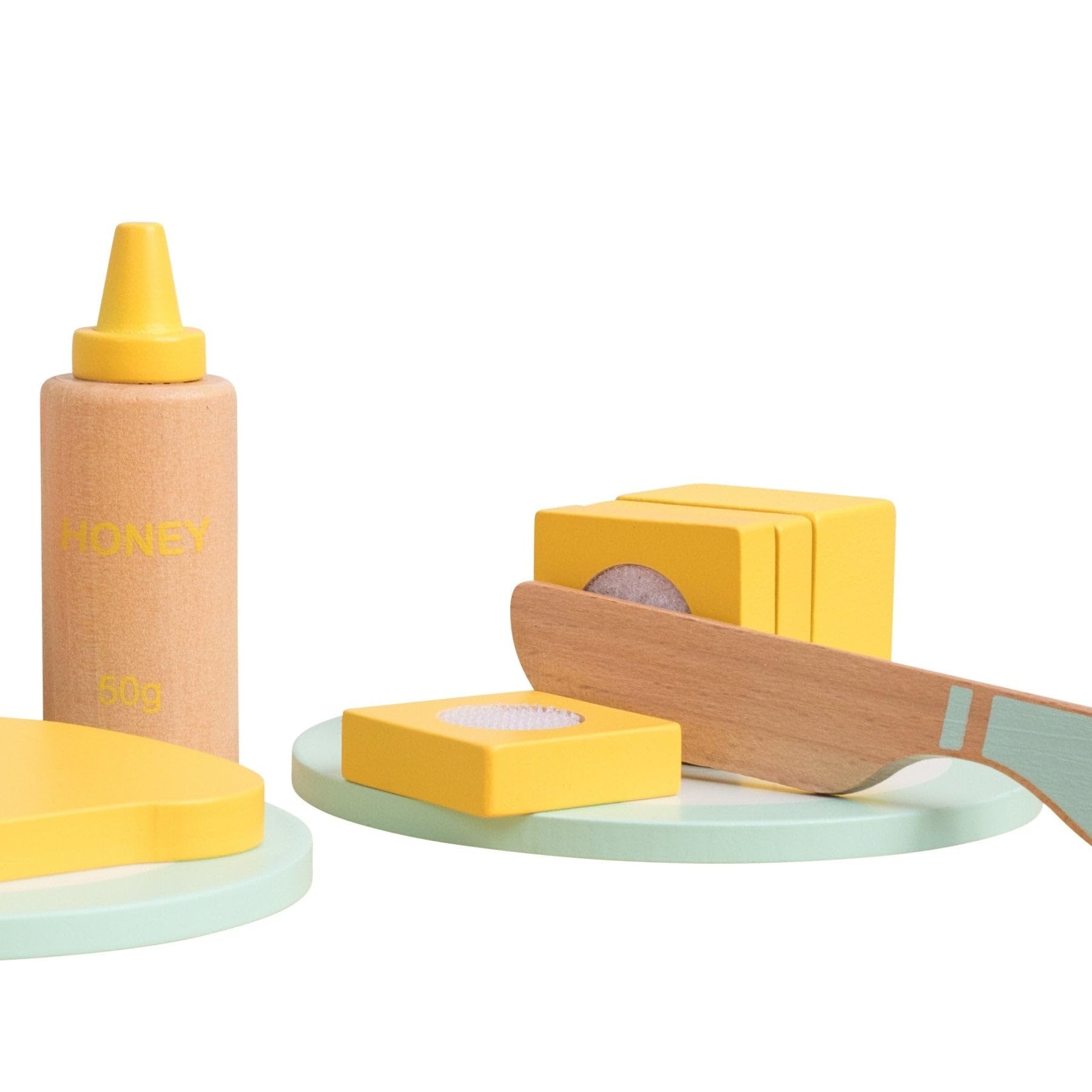 Owl & Fox Wooden Toaster Set - Pretend Play Kitchen Playset for Ages 3+ 10