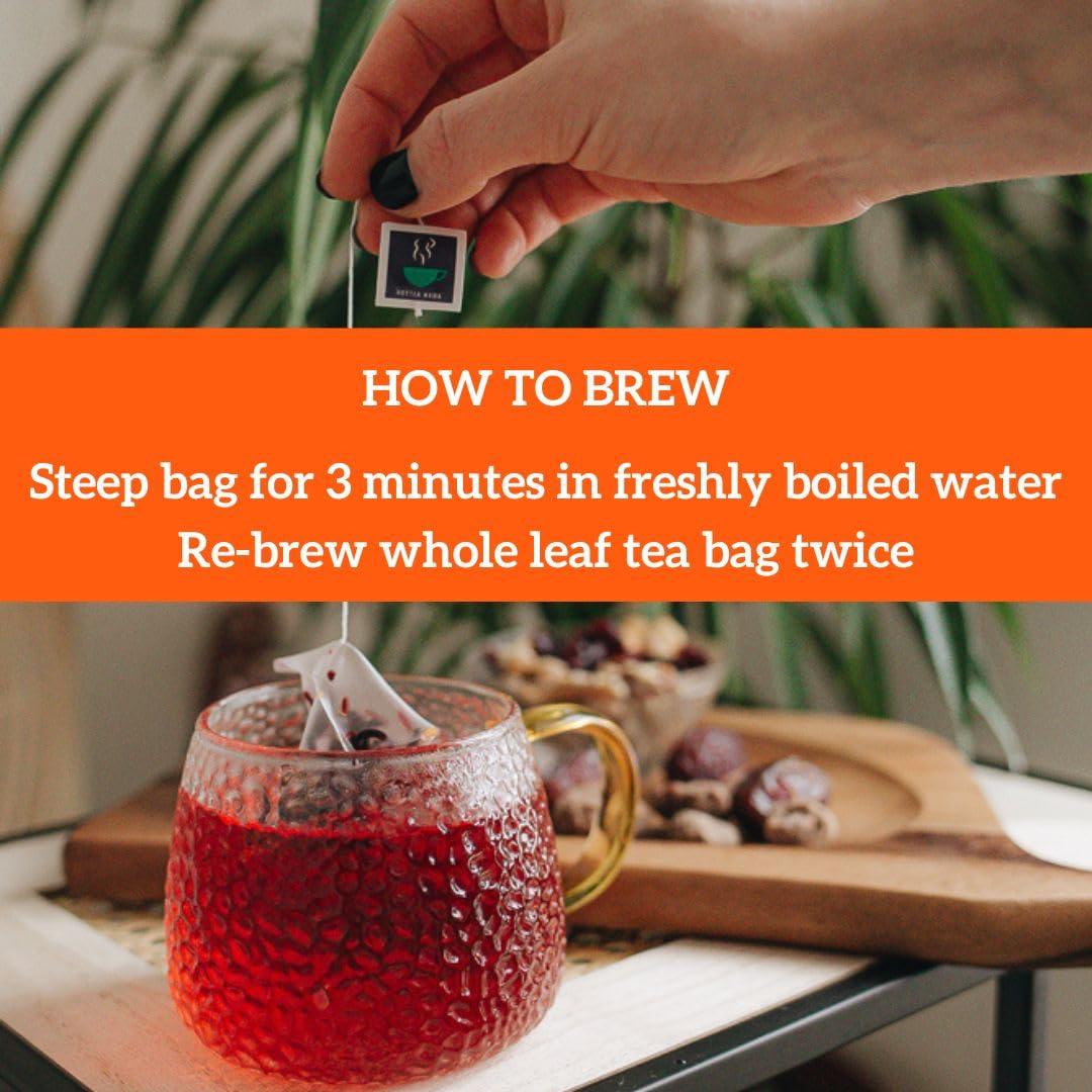 HOTTEA MAMA Get Up & Glow Organic Whole Fruit Tea | Vitamin C Rich | Caffeine-Free Pregnancy & Breastfeeding Tea 9