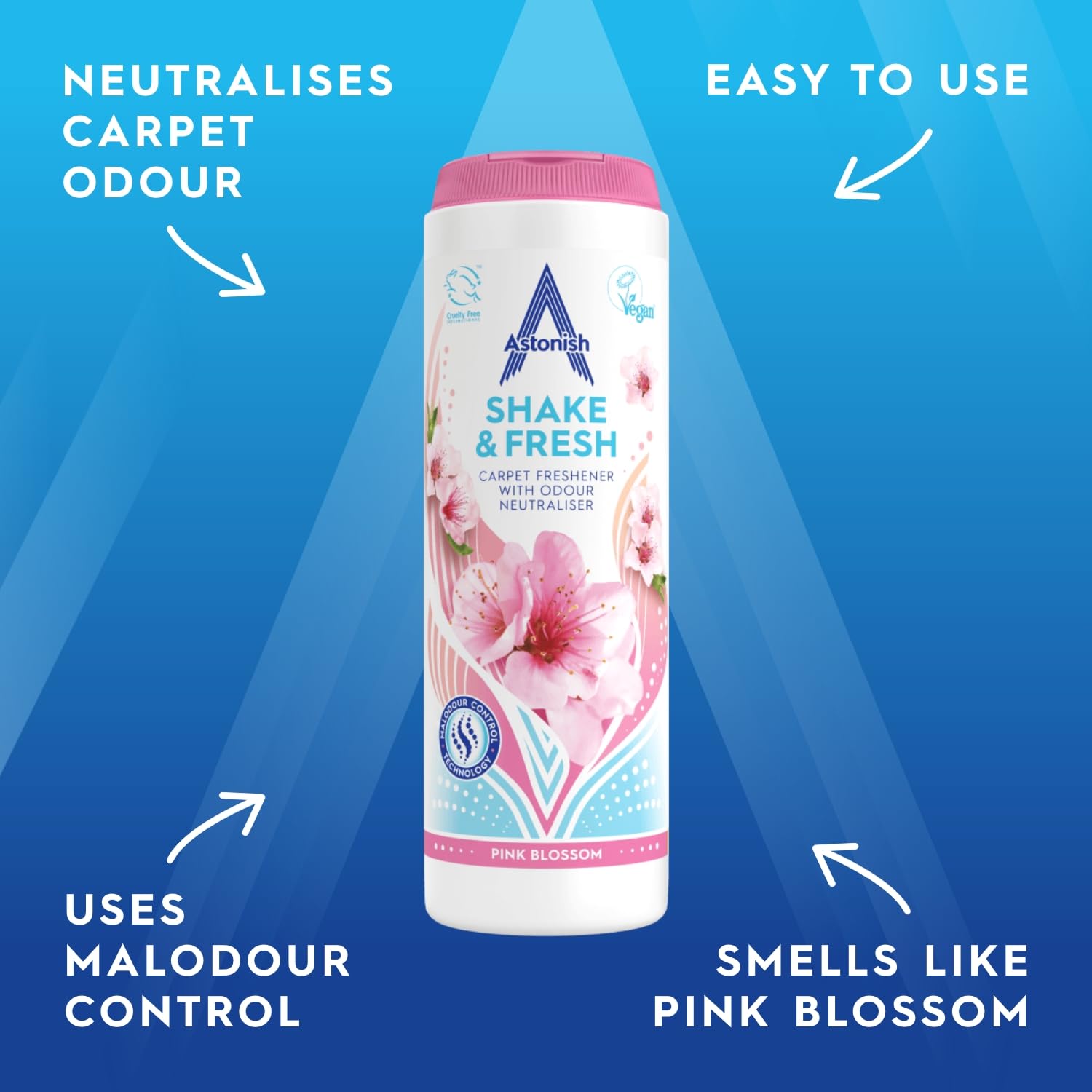 Astonish Shake & Fresh Carpet Freshener - Pink Blossom Scent, 3 Pack 4