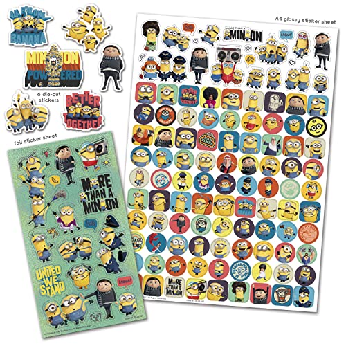 Paper Projects Minions: The Rise of Gru - Mega Sticker Pack with Foil & Reusable Stickers