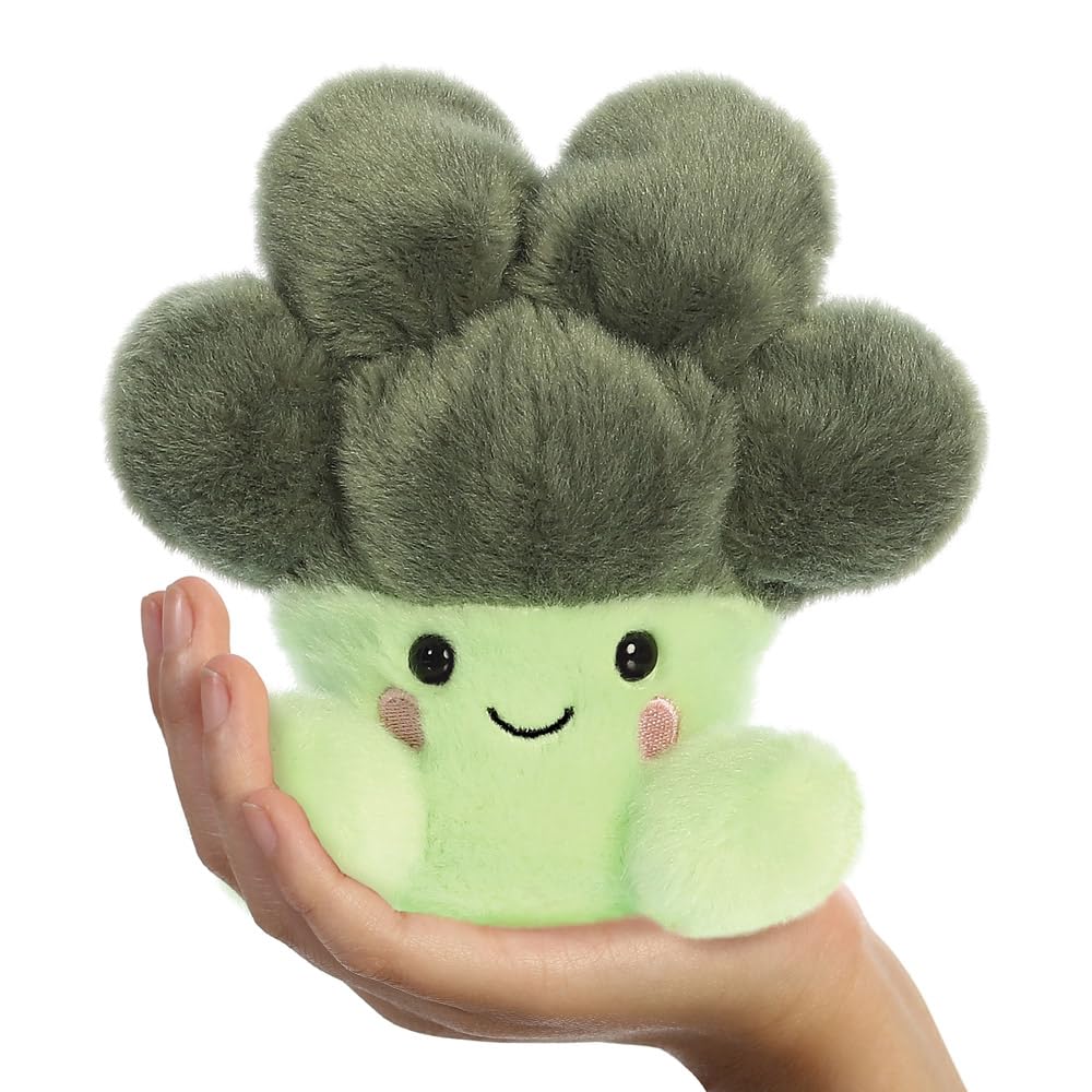AURORA Palm Pals Luigi Broccoli Stuffed Toy - 5In Green Soft Toy for Unisex Children