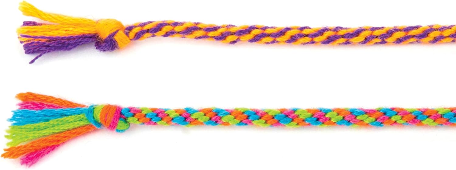 Baker Ross Make Your Own Braided Friendship Bracelets Craft Kit - Kumihimo Jewelry Making for Kids (Pack of 4) 3