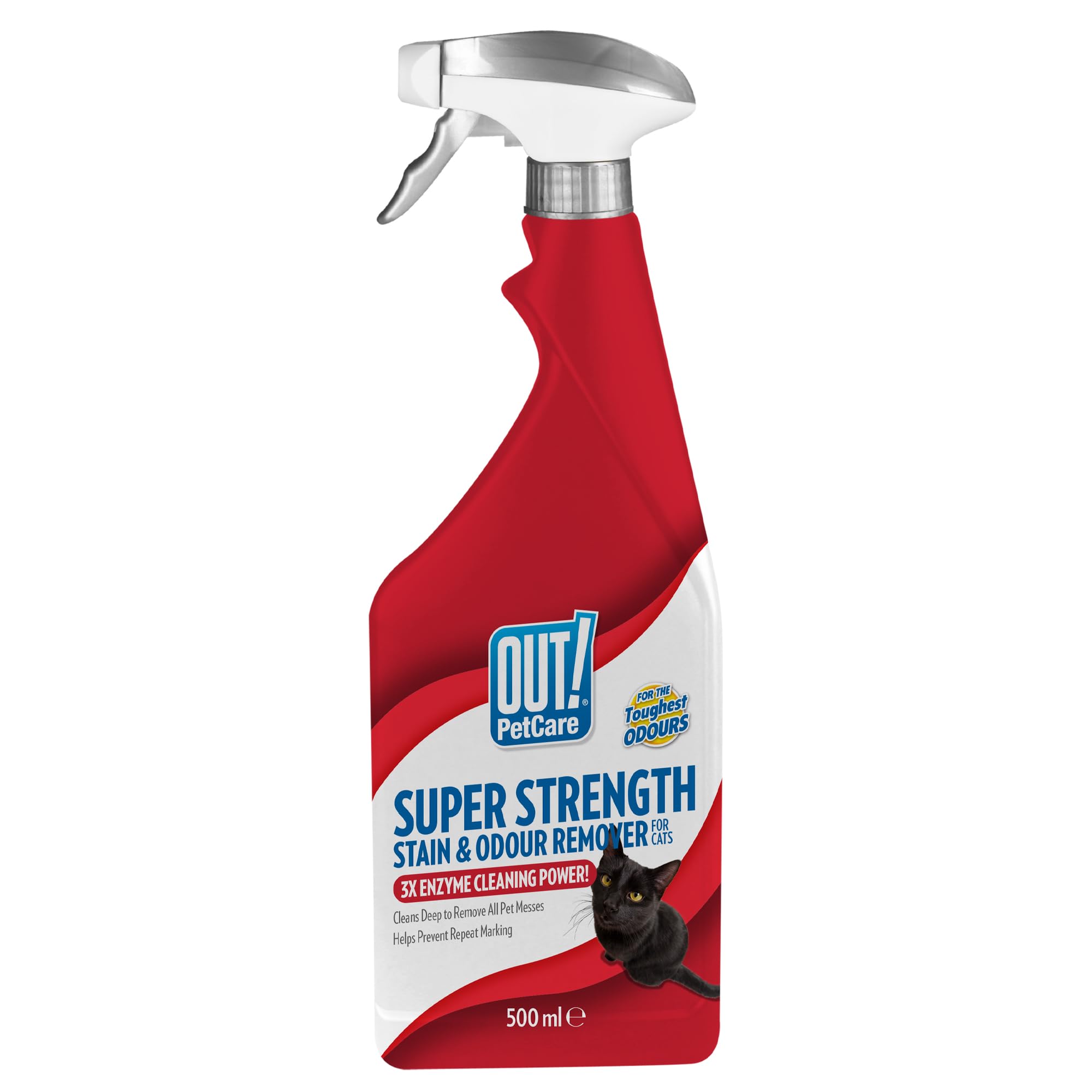 OUT! Super Strength Pet Stain and Odour Remover - 500ml | Natural Pro-Bacteria & Enzyme Formula | Vanilla Scent