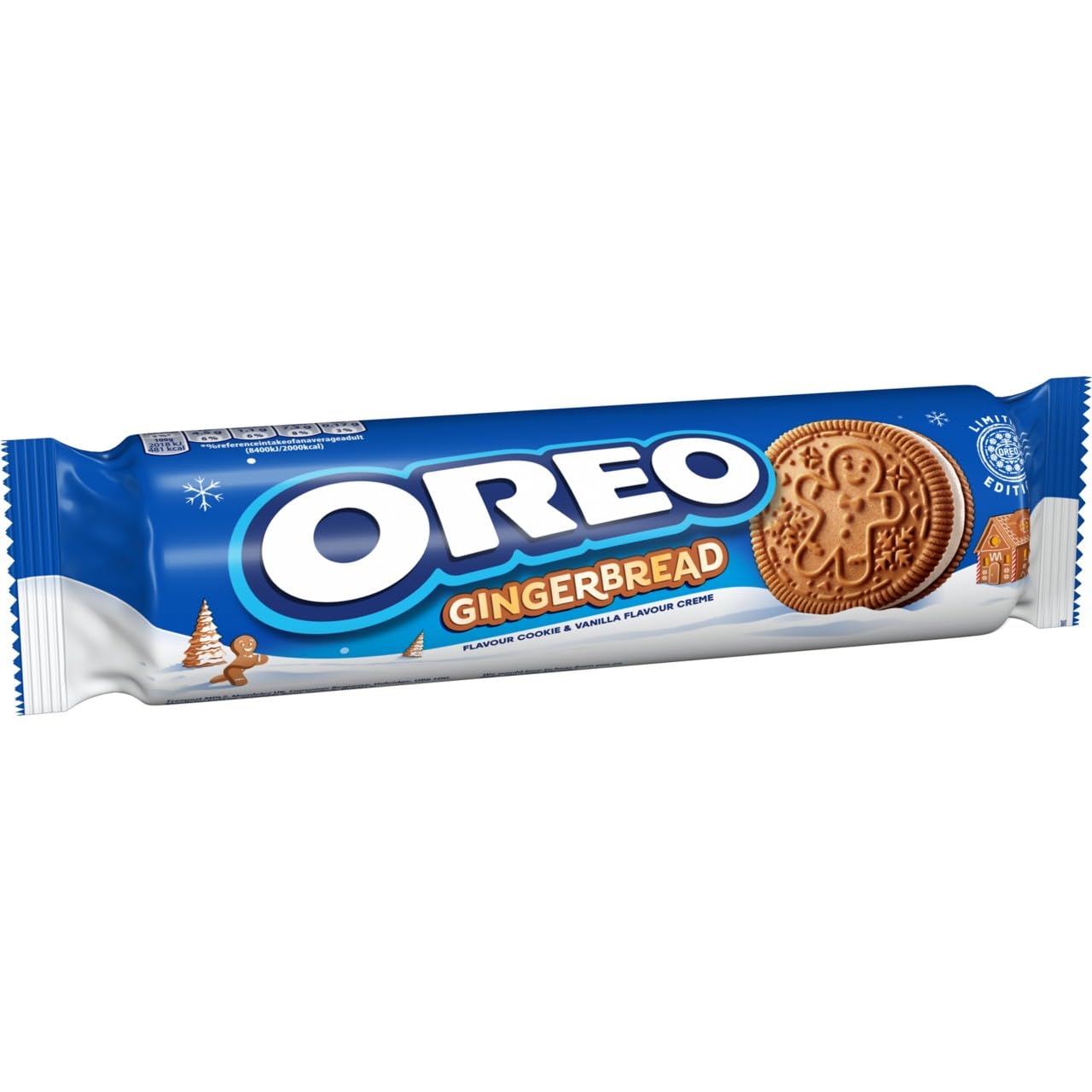Oreo Limited Edition Gingerbread Flavour Sandwich Biscuits with Vanilla Crème