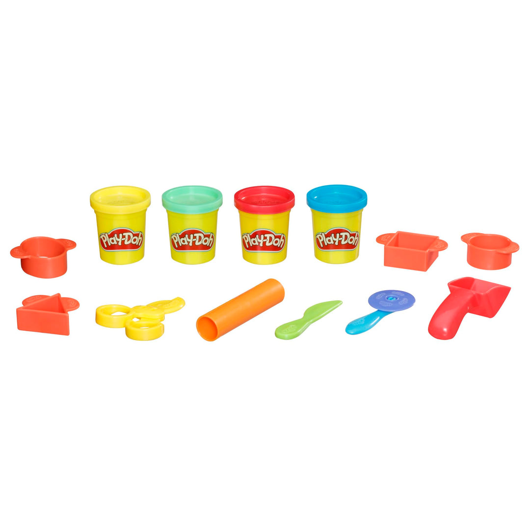Play-Doh Starter Set - 9 Tools, 4 Colors, Reusable Travel Bag for Kids 3+