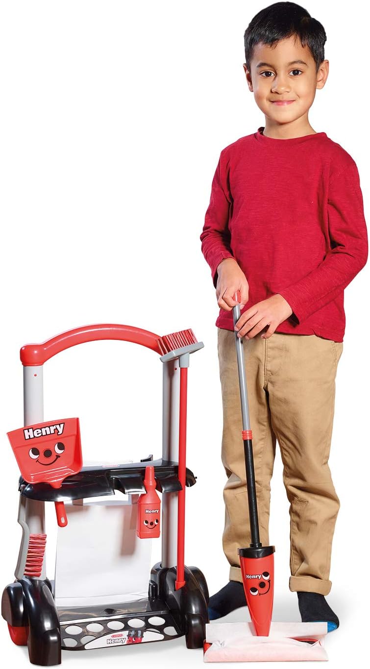 Casdon Henry Cleaning Trolley - Pretend Play Cleaning Set for Kids 3+ 3