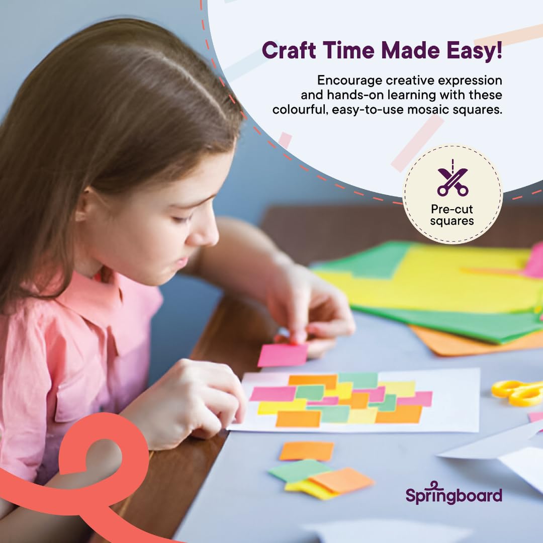 Springboard 10352 Pre-Cut Coloured Mosaic Squares - 1x1 cm (Pack of 10,000) 3