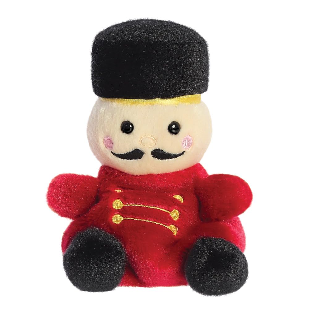 AURORA Palm Pals Marius Nutcracker Soft Toy | 13 cm | Red & Black | Suitable from Birth