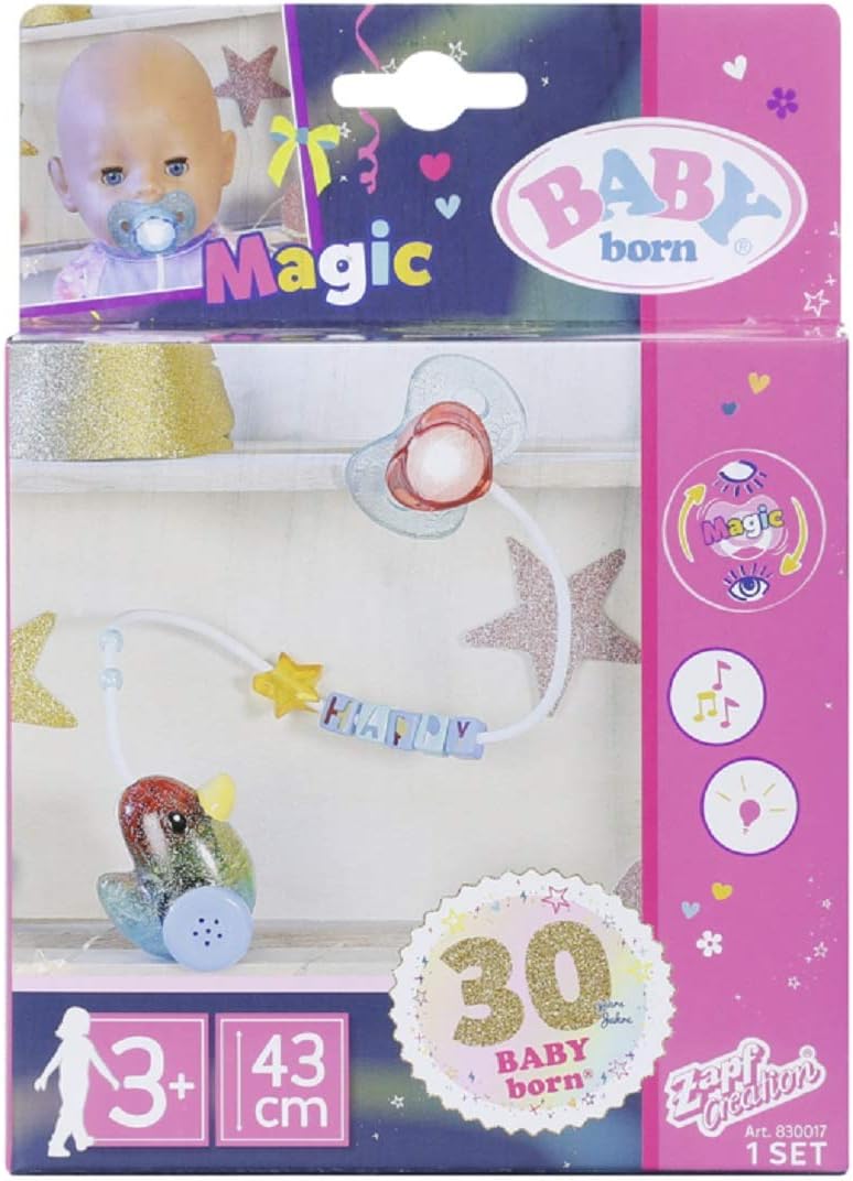 BABY Born 830017 Interactive Magic Dummy - Light-Up & Sound Pacifier for 43cm Dolls 3