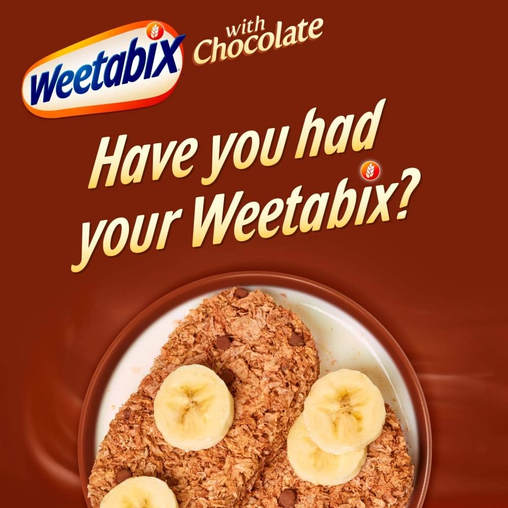 Weetabix Chocolate Cereal Biscuits, 450g (24 Count) - High Fibre Breakfast Biscuits with Wholegrain Wheat 6